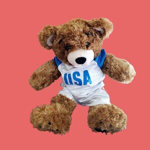 Bearemy Brown Bear Stuffed Animal Plush Toy Build a Bear Athlete Outfit